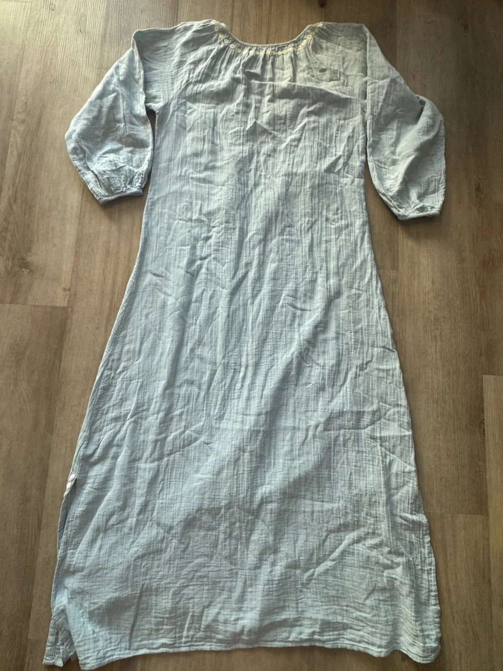 Ibiza Mode Kaftan Leaf Pale Blue sz XS/S